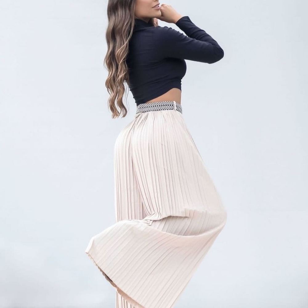 ITOO Palazzo Pleated Wide Legs Pants. Made in Italy Sizes: Various